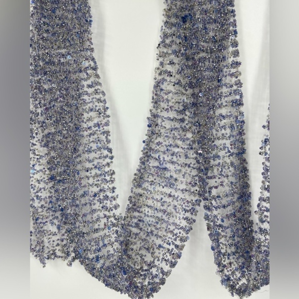 Blue Beaded table runner‎ or other decoration or scarf! - Picture 2 of 9